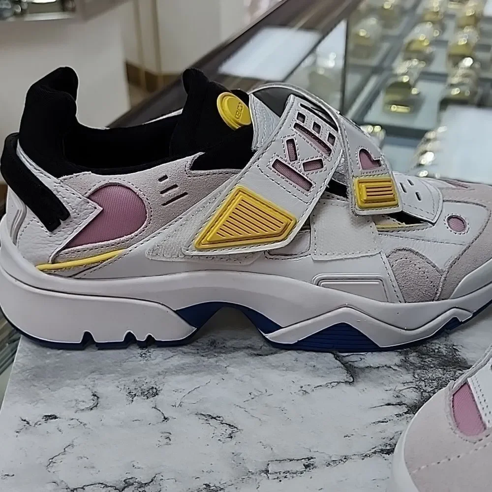 NEW Kenzo Pink White Velcro Women's Sneakers Size 40
